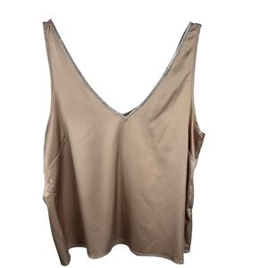 NWT GENERATION LOVE CHRISTIE CRYSTAL TANK‎ LATTE SZ L